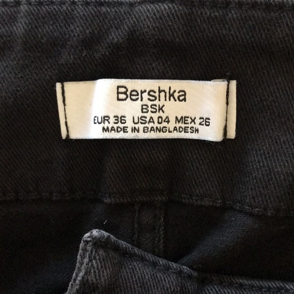 Bershka high waisted black denim Sz US 4 jeans - Picture 7 of 9